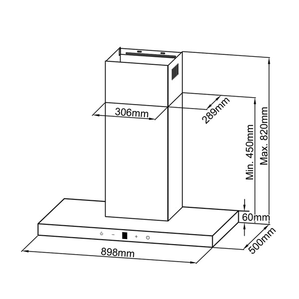 AK-BH977_90cm Range Hood